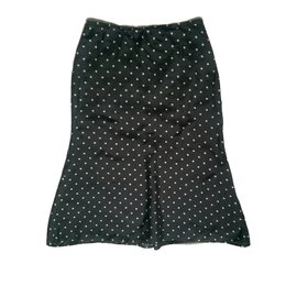 Falda Midi de Seda Isabel Marant Azul Beige
