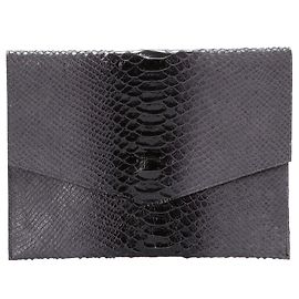 Bolso de Mano Mika Sarolea Efecto Reptil Cuero Gris Oscuro