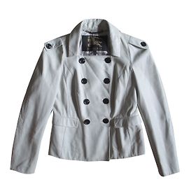 Burberry Prorsum Lambskin Jacket White