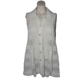 Weißer Strickumhang Acryl - Autre Marque