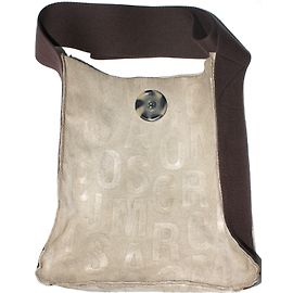 Marc by Marc Jacobs Bandolieer Handtasche Silber Wildleder