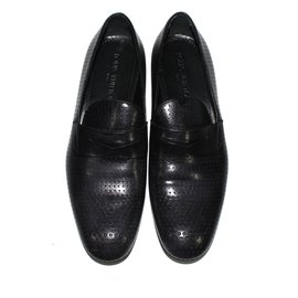 Mocasines Louis Vuitton en cuero negro con perforación LV