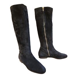 Botas Apc APS de piel de becerro aterciopelada negra 36