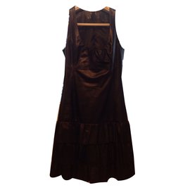 Vestido Pellessimo de piel de cordero negro Talla 36