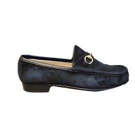 Mocassini Gucci in velluto di vitello nero