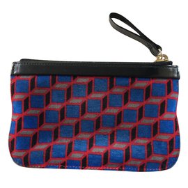 Pierre Hardy Piccolo Astuccio in Cotone e Pelle