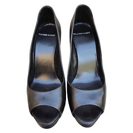 Sapatos de salto Pierre Hardy em couro preto tamanho 39