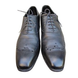 Paraboot Richlieu scarpe stringate in pelle nera