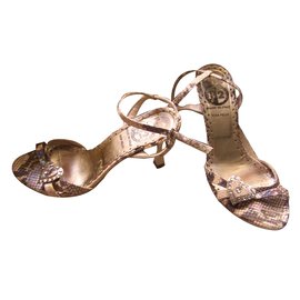 2 B Sandalen Python Print Exotisches Leder Größe 37 - Autre Marque