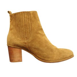 Botas Chelsea Opening Ceremony Terciopelo de Vitello Mostaza 38