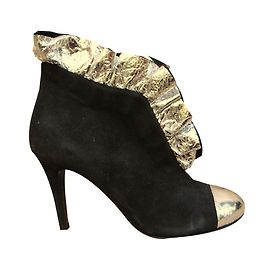 My Suelly Lola Froufrou Stiefeletten Schwarz Hirschleder