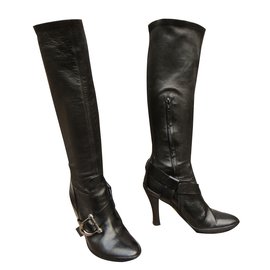 Botas Céline de piel negra Talla 39
