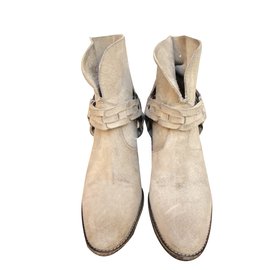 Sartore Stiefeletten aus Nubuk Beige