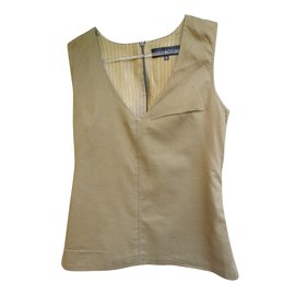 Top Isabel Marant de algodón caqui