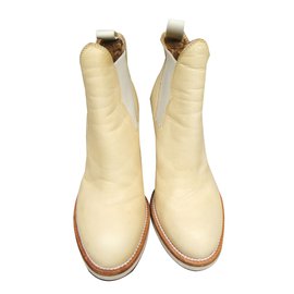 Stivaletti Acne Star in pelle beige