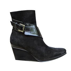 Botines Stéphane Kelian de terciopelo negro