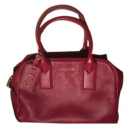 Borsa a mano Marc Jacobs in pelle di agnello rosso scuro