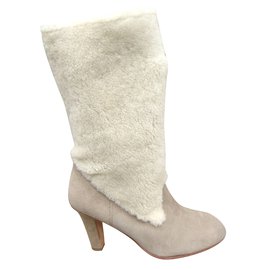 Stivali See by Chloé in pelle bianca 40