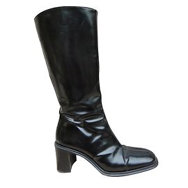 Botas Free Lance de piel barnizada negra