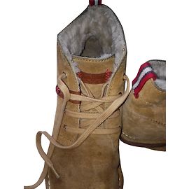 Botas Pepe Jeans de camurça e pele de cervo Caramel