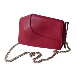 Mini borsa a tracolla Elie Saab in pelle rossa