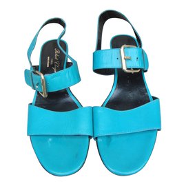 Robert Clergerie Blue Leather Sandals