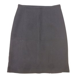 Falda Prada negra de algodón y acrílico Talla 38