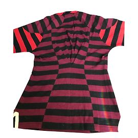 Camiseta de rayas Isabel Marant antracita y burdeos de algodón