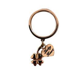 Anello Quadrifoglio e Cuore Dorato in Acciaio - Autre Marque