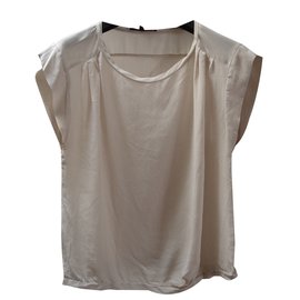Top de seda Maje Nectarina Beige
