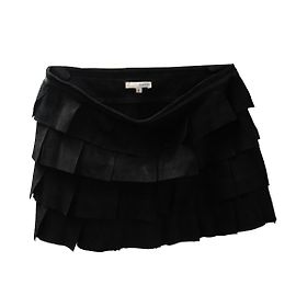 Falda de cuero negro efecto ante Ba&Sh Talla 2