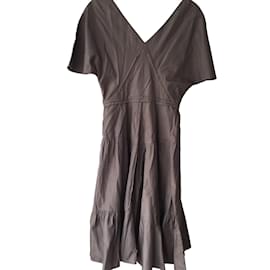 Miu Miu Seidenkleid Taupe