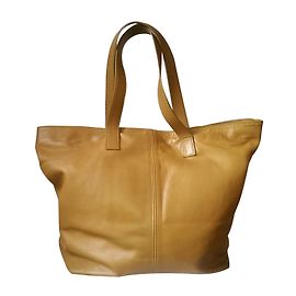 Sac cabas Mika Sarolea en cuir caramel