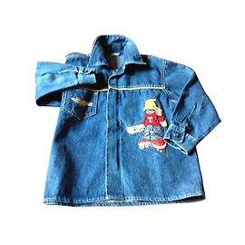 Autre Marque Veste en jean bleue avec broderie garçon 4 ans