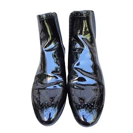 Autre Marque Stivaletti Chelsea AGL in pelle verniciata nera