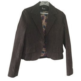 No Name Lederjacke Dunkelbraun M