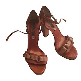 Sandali Alberto Fermani in pelle cioccolato taglia 40