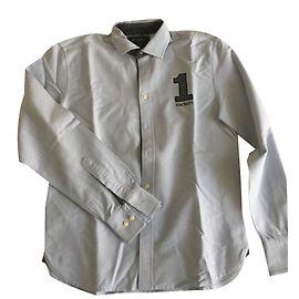 Chemise Hackett London en coton oxford bleu clair