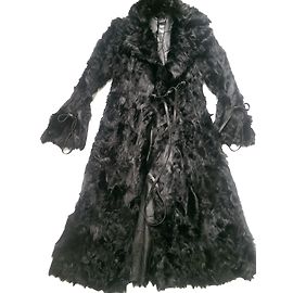 Autre Marque Cappotto in pelle d'agnello nero Ines and Marshal