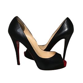 Christian Louboutin Very Private Pumps schwarz Leder 40FR