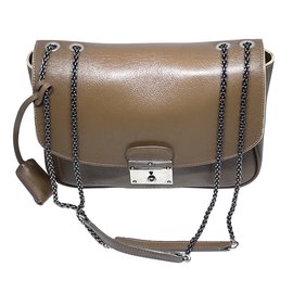 Borsa Marc Jacobs 1984 Polly Taupe in Pelle Lucida