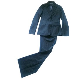 Completo pantalone Bcbg Max Azria in lana grigio a righe XS