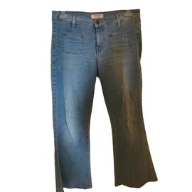 Vaqueros Guess acampanados azules de algodón talla 29