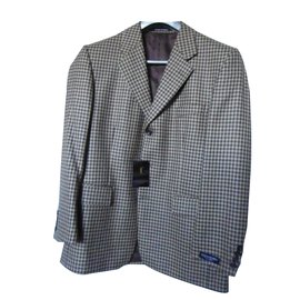 Veste Yves Saint Laurent en laine beige et marron