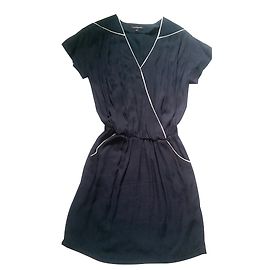 Abito in viscosa blu navy La petite française