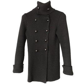 Comptoir Des Cotonniers Meshjacke Schwarz Wolle Acryl M