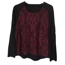 Top de renda roxa e lã The Kooples