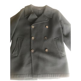 Cappotto Hermès in lana e cashmere nero