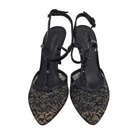 Sandali Mary Jane Bottega Veneta in vernice nera