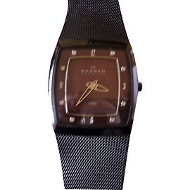 Autre Marque Montre SKAGEN 380SM M Marron Acier Maille Milanaise